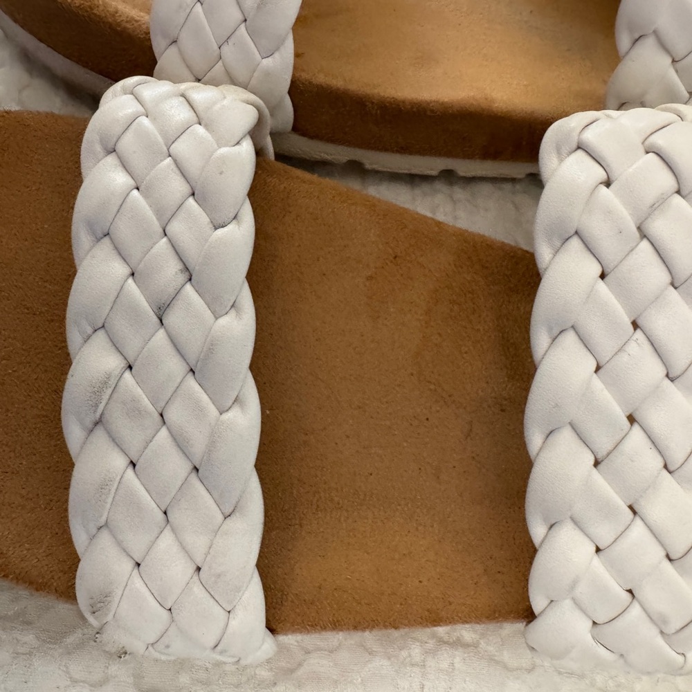 Cliffs by WHITE MOUNTAIN White Braided Double-Strap Slide Sandals - Picture 6 of 14